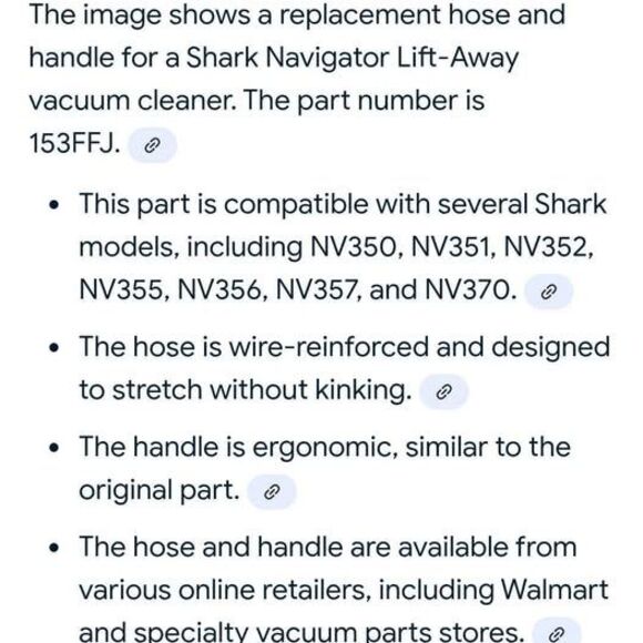 Shark Navigator Liftaway Hose and Handle Replacement Parts Oem - Picture 5 of 5